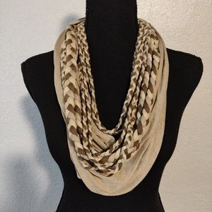 Banded2gether Braided Scarf Necklace Grey
